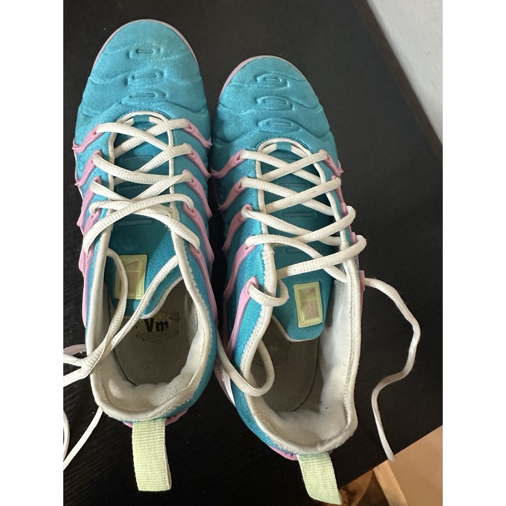 Nike Air VaporMax Plus Womens Blue Pink Athletic Running Shoes Sneakers Size 8 - Picture 9 of 9